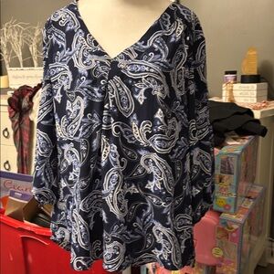 🩷Blue Paisley Women's Top🩷